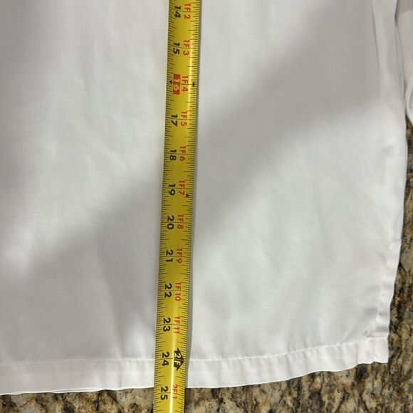 Gerties White Cowl Neck Relaxed Fit Top Blouse With Pocket Size S - Picture 7 of 7